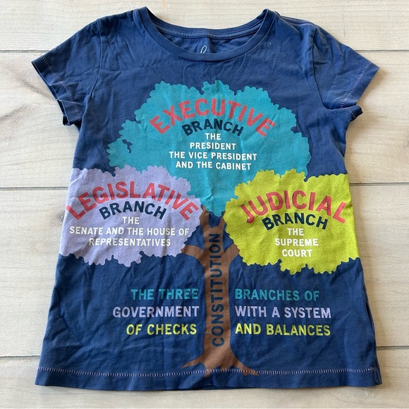 Peek Other - Peek Kids 100% Pima Cotton Government Judicial Branches Graphic Design Tee Shirt